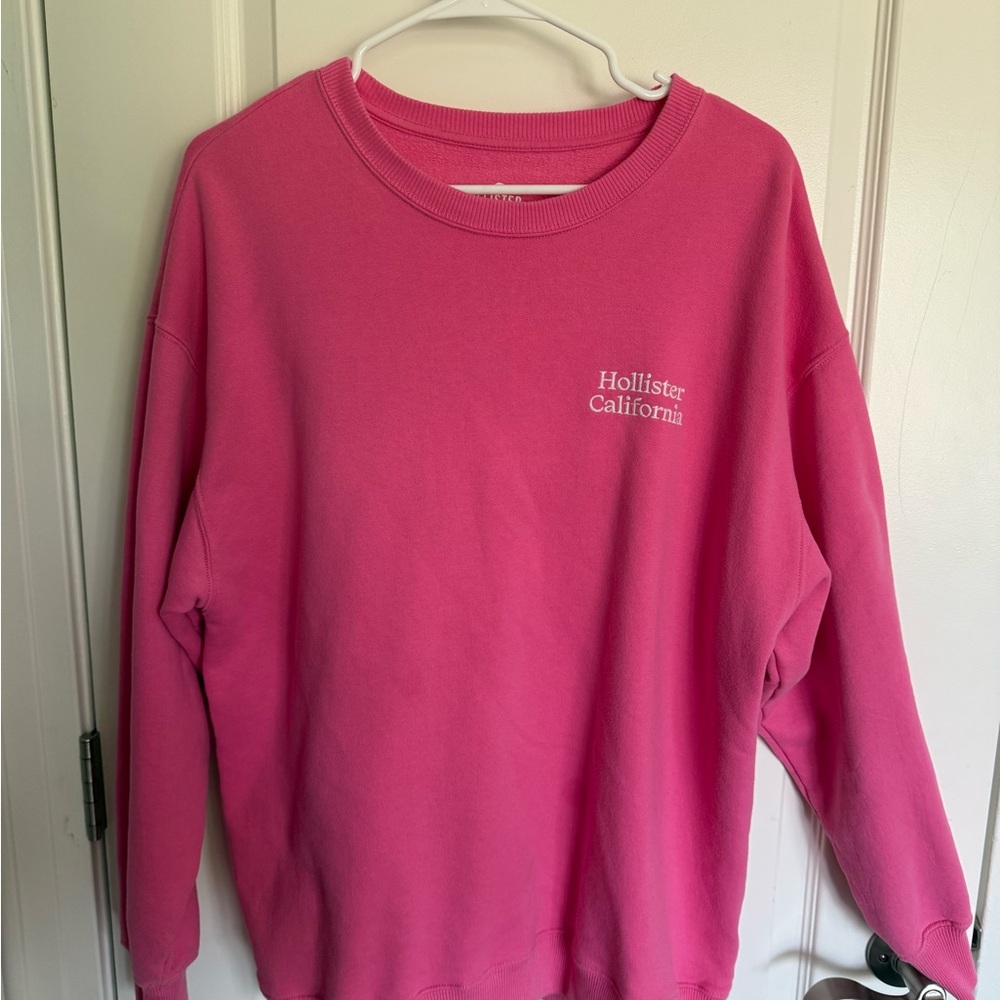 Hollister Bright Pink Crew Neck Sweater